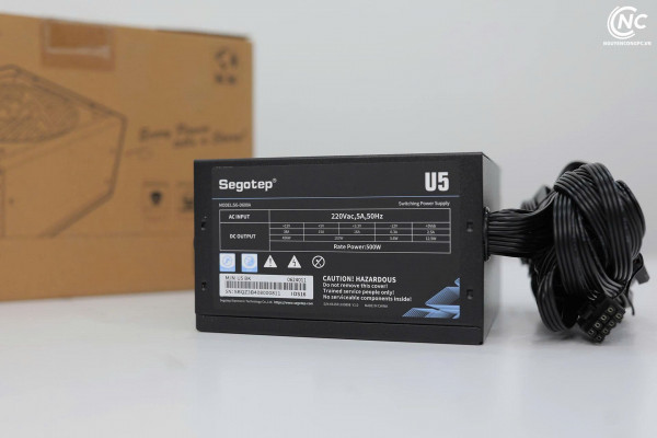 Nguồn máy tính Segotep SG D600A U5 500W Đen/Black