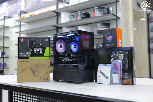 Bộ PC Gaming Ryzen 5 7500F, Ram 16GB, SSD 256GB, RTX 3050 6G [TẶNG MÀN HÌNH]