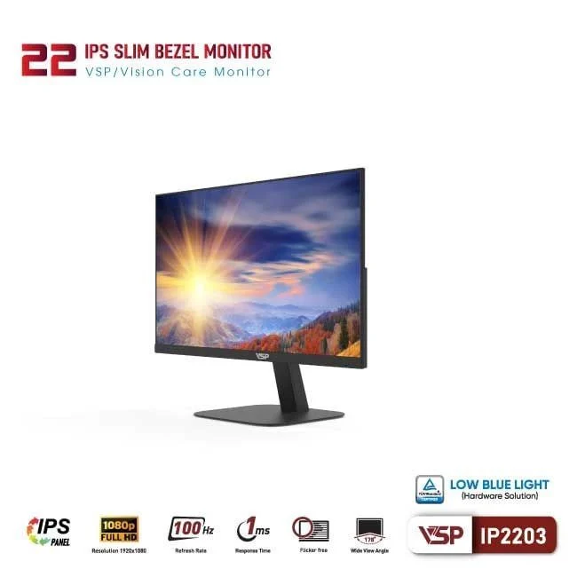Màn hình VSP IP2205F (21.5 inch | Full HD | IPS | 100Hz | 1ms)