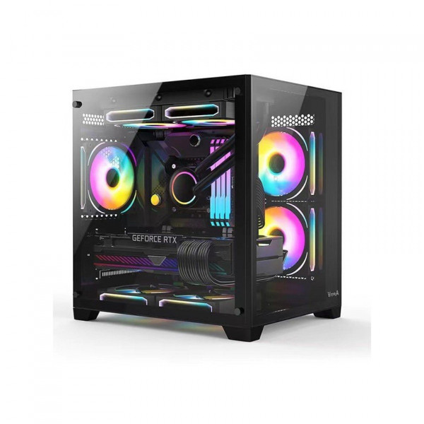 Vỏ Case VITRA CRYSTAL S1 LITE Black ( MATX | Màu Đen | Rad 240)
