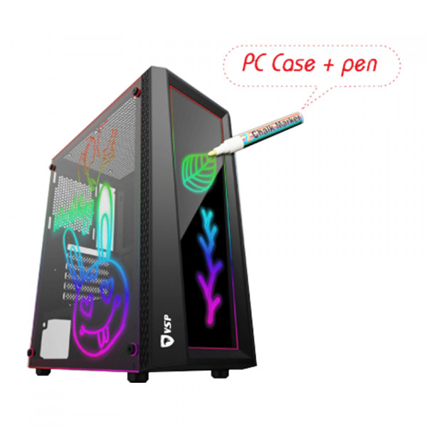 Vỏ Case VSP P18+ Black(ATX | Màu Đen)