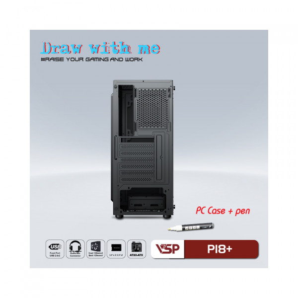 Vỏ Case VSP P18+ Black(ATX | Màu Đen)