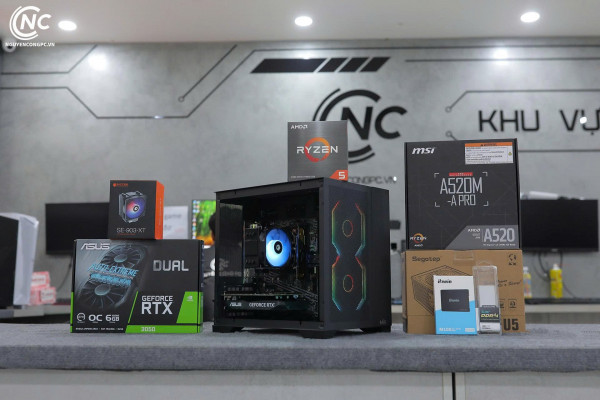 Bộ PC Gaming AMD Ryzen 5 5500, RAM 16GB, RTX 3050 6GB