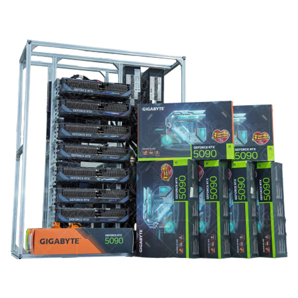 Bộ PC AI: 7 VGA RTX 5090 32GB, CPU AMD Threadripper 7965WX