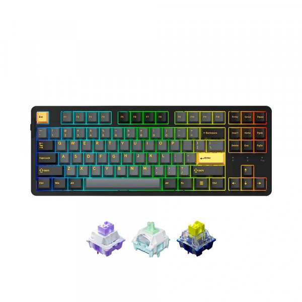 Bàn Phím Cơ DareU EK87 Pro Triple Mode Black Golden DareU Cloud Switch