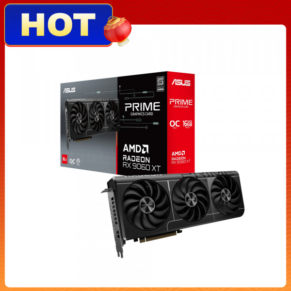 Card Màn Hình ASUS Prime Radeon RX 9060 XT 16GB GDDR6 OC Edition (PRIME-RX9060XT-O16G)