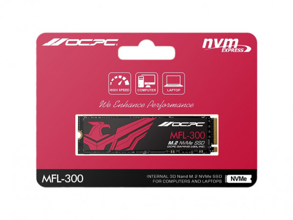 Ổ Cứng SSD OCPC MFL-300 256GB M.2 NVMe PCIe Gen3 X4 (SSDM2PCIEF256G)