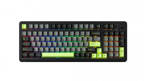 Bàn Phím Cơ Machenike KG98 Black Green (Switch Purple Gold)