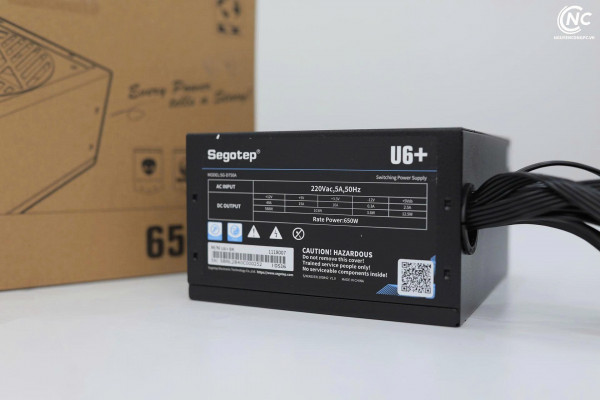 Nguồn máy tính Segotep U6+ SG-D750A (650W, Màu Đen)