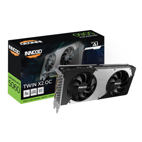 Card màn hình INNO3D GeForce RTX 5060 TWIN X2 OC 8G GDDR7