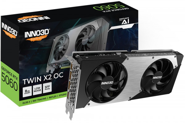 Card Màn Hình INNO3D GeForce RTX 5060 TWIN X2 OC 8G GDDR7