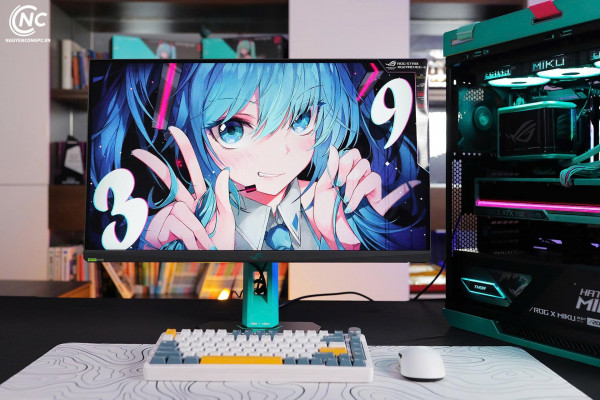 Màn Hình Gaming ASUS ROG Strix XG27ACMEG-G Hatsune Miku Edition (27 inch, IPS, 2K QHD, 260Hz, 1ms, USB Type-C)