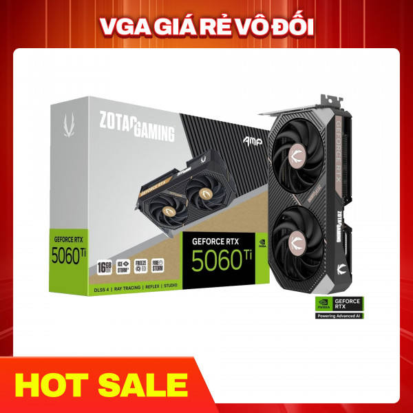 Card màn hình ZOTAC GAMING GeForce RTX 5060 Ti 16GB GDDR7 AMP