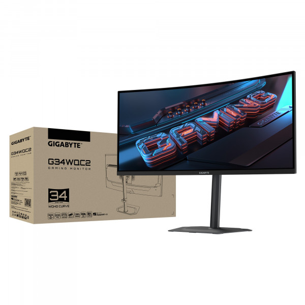Màn Hình Cong Gigabyte G34WQC2 (34 inch, WQHD, VA, 200Hz, 1ms, AMD FreeSync Premium)