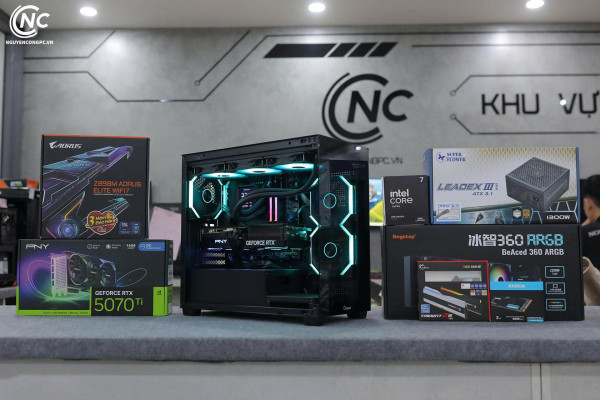Bộ PC Intel Core Ultra 7 265K, RAM 64GB, RTX 5070 Ti 16GB