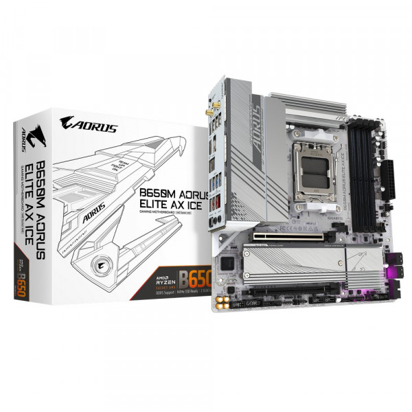 Mainboard Gigabyte B650M AORUS ELITE AX ICE DDR5