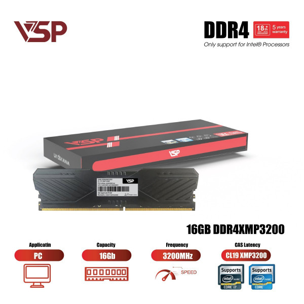 RAM VSP DDR4 16GB - 3200MHz (only support Intel)