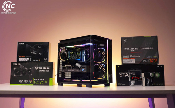 Bộ PC Gaming AMD Ryzen 9 9950X3D, RAM 32GB, RTX 5070 Ti 16G
