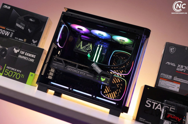 Bộ PC Gaming AMD Ryzen 9 9950X3D, RAM 32GB, RTX 5070 Ti 16G