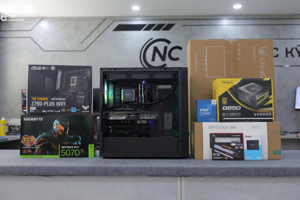 Bộ PC Gaming Core i7-14700K, RAM 32GB, RTX 5070 Ti 16GB