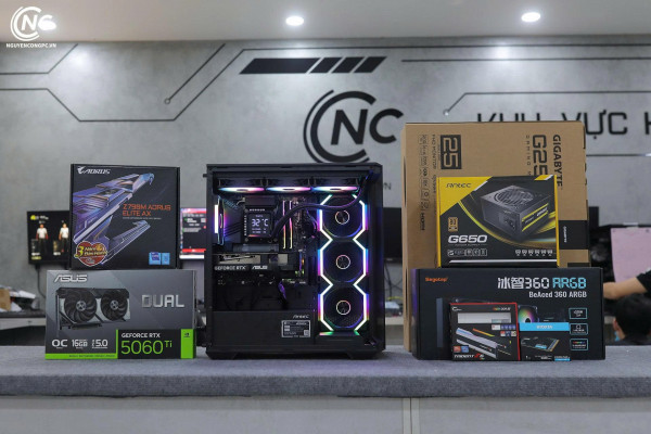 Bộ PC Intel Core i5-14600K, RAM 32GB, VGA RTX 5060 TI 16GB