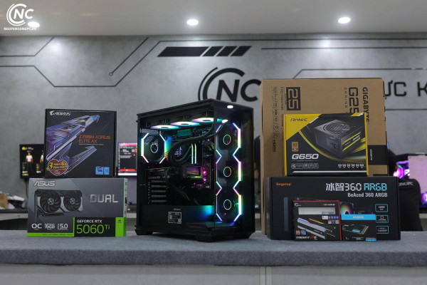 Bộ PC Intel Core i5-14600K, RAM 32GB, VGA RTX 5060 TI 16GB