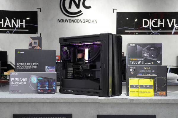 Bộ PC AI Ryzen 9 9950X, 192GB RAM, VGA RTX PRO 6000 Workstation 96GB