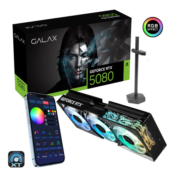 Card Màn Hình GALAX GeForce RTX 5080 1-Click OC 16GB GDDR7 Black (58NZN6MDBBOC)
