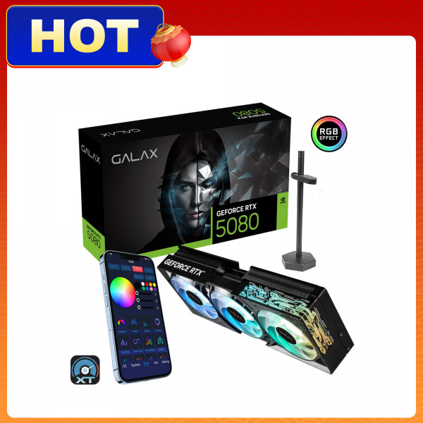 Card Màn Hình GALAX GeForce RTX 5080 1-Click OC 16GB GDDR7 Black (58NZN6MDBBOC)