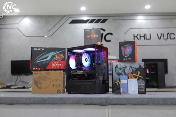 Bộ PC Gaming AMD Ryzen 5 5500, Ram 16GB, VGA RX 6500XT [TẶNG MÀN HÌNH]