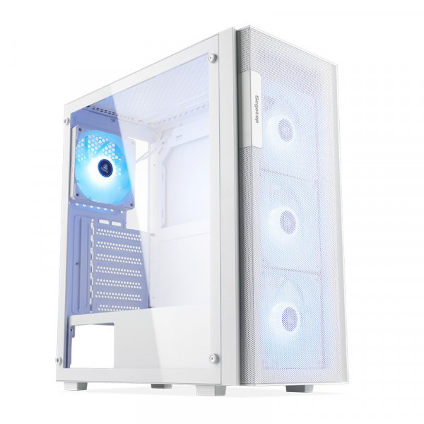 Vỏ Case Segotep AXE 5 (Mid Tower ATX, 4 Fan ARGB, Trắng)