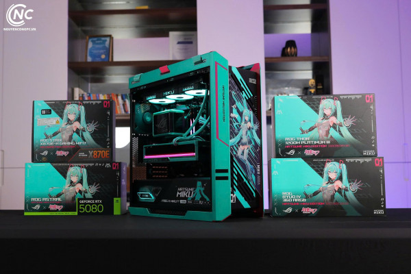 Bộ PC Hatsune Miku Ryzen 7 9800X3D, RAM 32GB, VGA RTX 5080 16GB [Tặng Màn Hình]