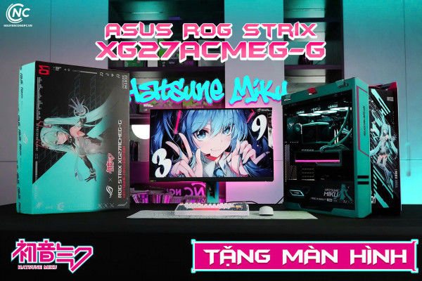 Bộ PC Hatsune Miku Ryzen 7 9800X3D, RAM 32GB, VGA RTX 5080 16GB [Tặng Màn Hình]