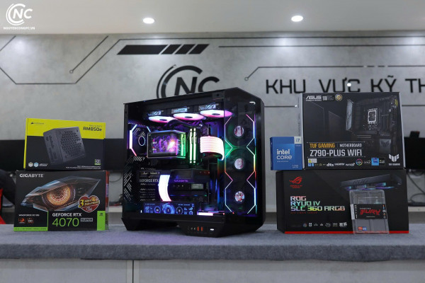 Bộ PC Gaming Intel Core i7-14700K, RAM 64GB, RTX 4070 Super 12GB