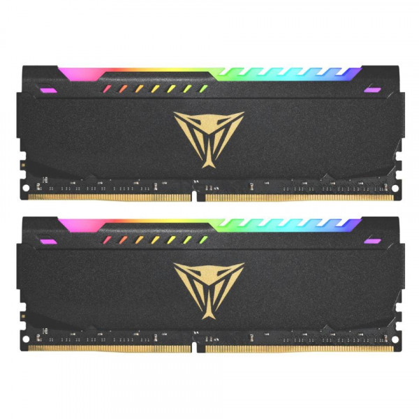 RAM PC Patriot Viper Steel RGB 32GB (2x16GB) DDR4 3200MHz C18 – Black (PVSR432G320C8K)