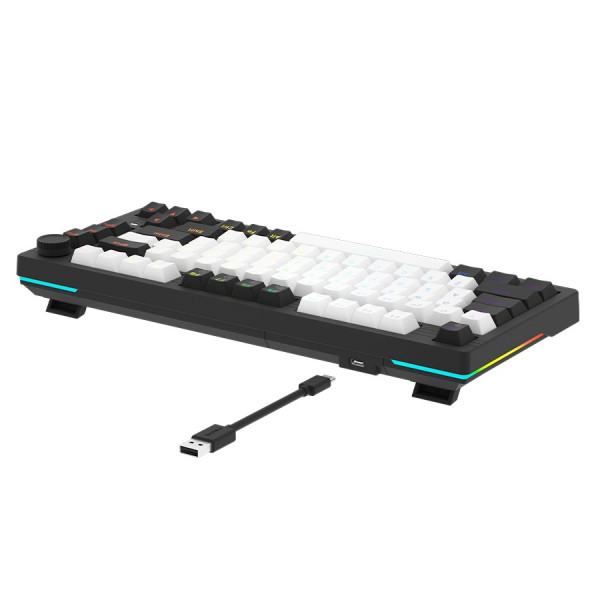 Bàn phím cơ DareU EK75 (White Black - DareU Dream Switch - Keycap PBT)