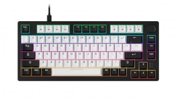 Bàn phím cơ DareU EK75 (White Black - DareU Dream Switch - Keycap PBT)