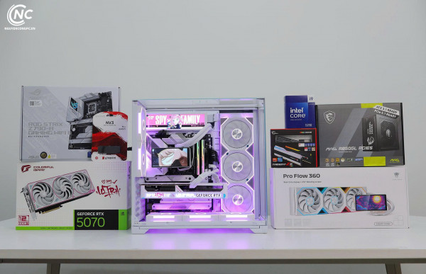 Vỏ Case Lian Li O11 Vision Compact – White (ATX, Mid Tower, Màu Trắng)