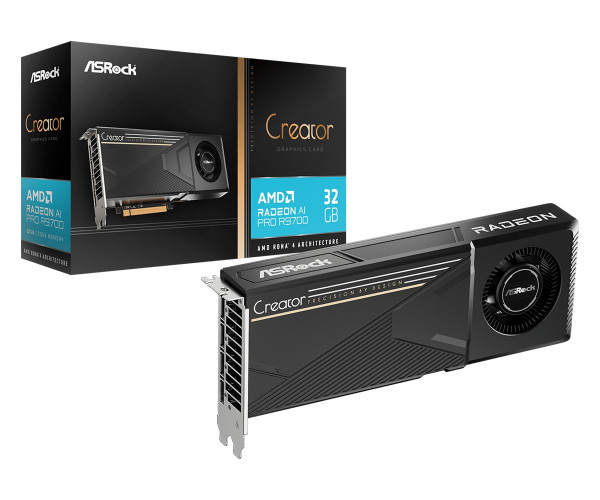 Card Màn Hình ASRock AMD Radeon AI PRO R9700 Creator 32GB