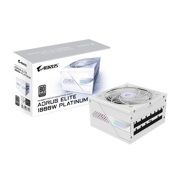 Nguồn Máy Tính Gigabyte AORUS ELITE GP-AE1000PM PG5 ICE 1000W (80 Plus Platinum, Full Modular, Màu Trắng)