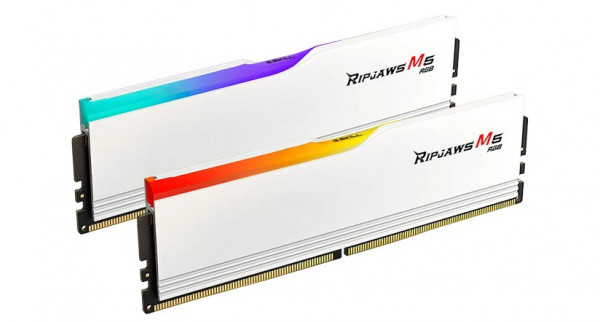 RAM G.Skill Ripjaws M5 RGB DDR5 32GB (16GBx2) 6000MHz (F5-6000J3636F16GX2-RM5RW, Màu Trắng)