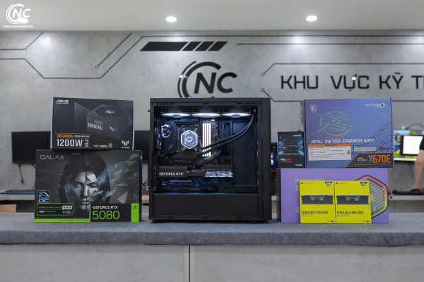 Bộ PC Ryzen 9 9950X, RAM 192GB, VGA RTX 5080 16GB