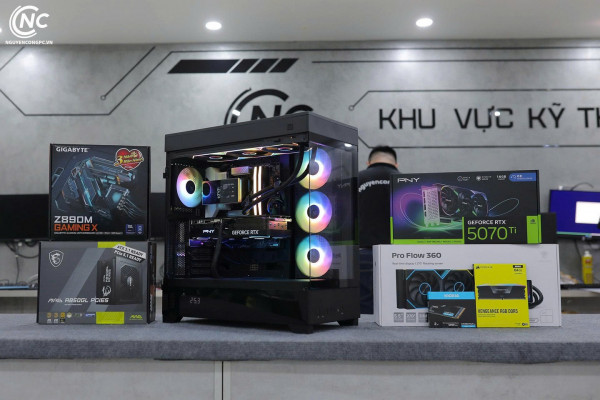 Bộ PC Intel Core Ultra 7 265K, RAM 64GB DDR5, VGA RTX 5070 Ti 16GB