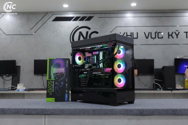 Bộ PC Intel Core Ultra 7 265K, RAM 64GB DDR5, VGA RTX 5070 Ti 16GB