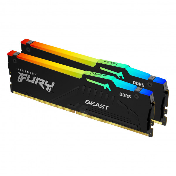 RAM Kingston FURY Beast RGB 16GB (2x8GB) DDR5 5600Mhz (KF556C40BBAK2-16)