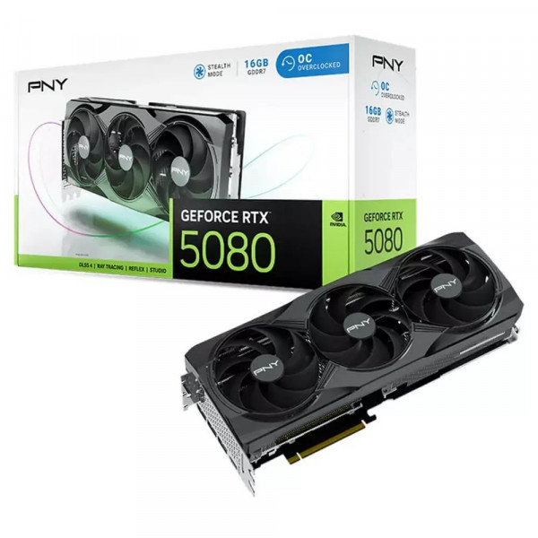 Card Màn Hình PNY GeForce RTX 5080 Overclocked Triple Fan 16GB GDDR7