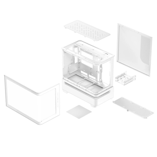 Vỏ máy tính Asus Prime AP202 TG WHITE (Không Quạt)