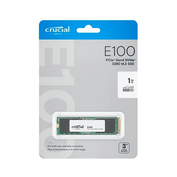 Ổ cứng SSD Crucial E100 480GB M.2 PCIe Gen4 x4 NVMe (CT480E100SSD8)
