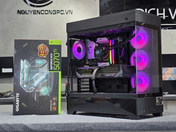 Bộ PC Gaming AMD Ryzen 7 9800X3D, RAM 32GB, VGA RTX 5070 Ti