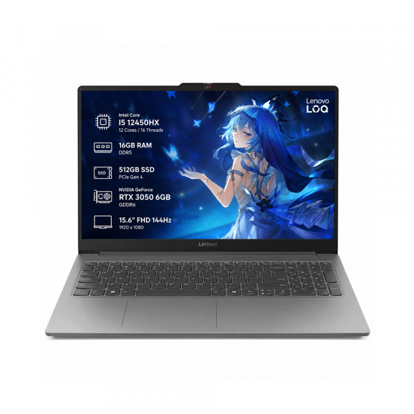 Lenovo LOQ Essential 15IAX9E|Core I5 12450HX, 16GB, 512GB, RTX 3050 6GB, 15.6